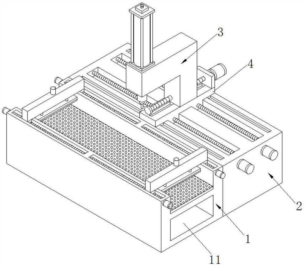 A punching device for tungsten steel knife processing