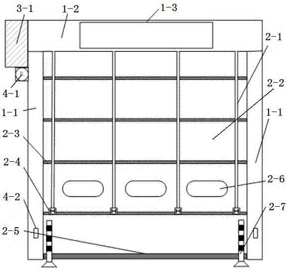 Novel warehouse rapid dustproof door