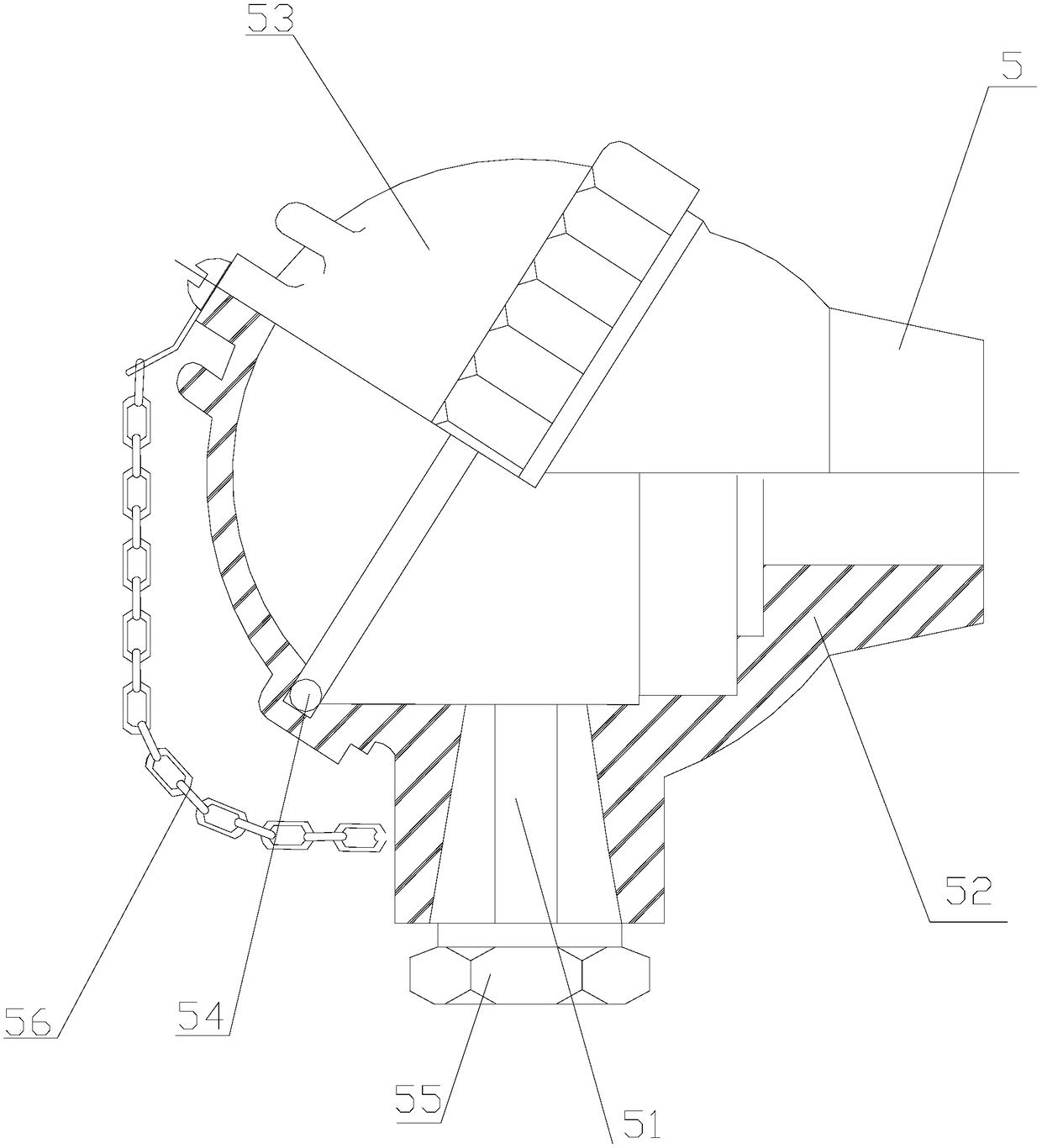 Waterproof movable flange angle-ruler-shaped thermal resistor