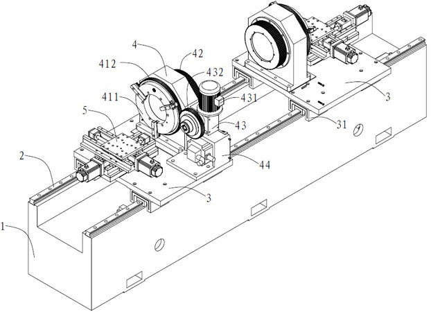 Numerical-control gravure double-head finish-turning machine