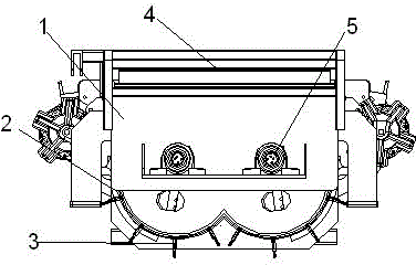 Fuel gas and electricity hybrid heated asphalt mixture sliding type stirring device and working process thereof