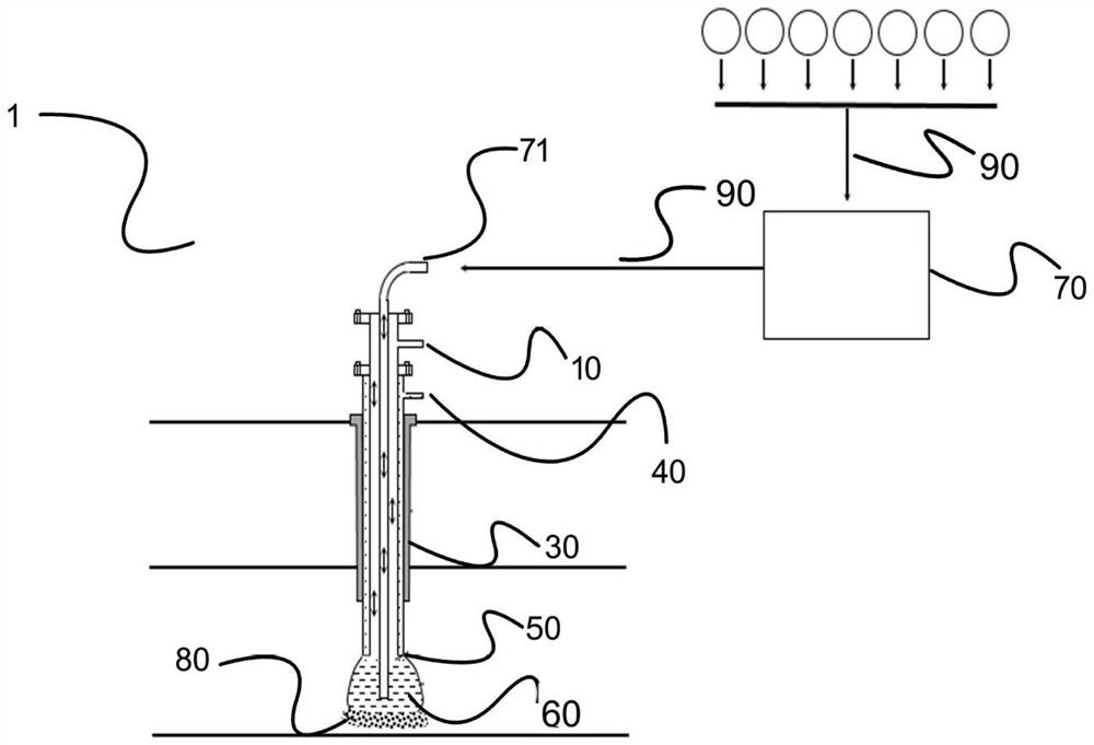 Application of liquid waste containing liquid and solid components obtained in process of producing sodium carbonate by ammonia-alkali method in production of saline water in underground caves