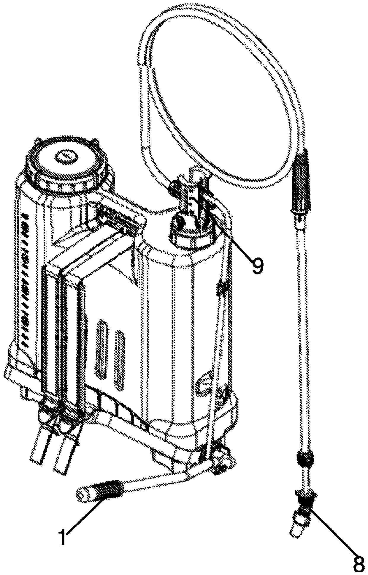 Liquid dosing device capable of being attached to hand sprayers with a piston pump system