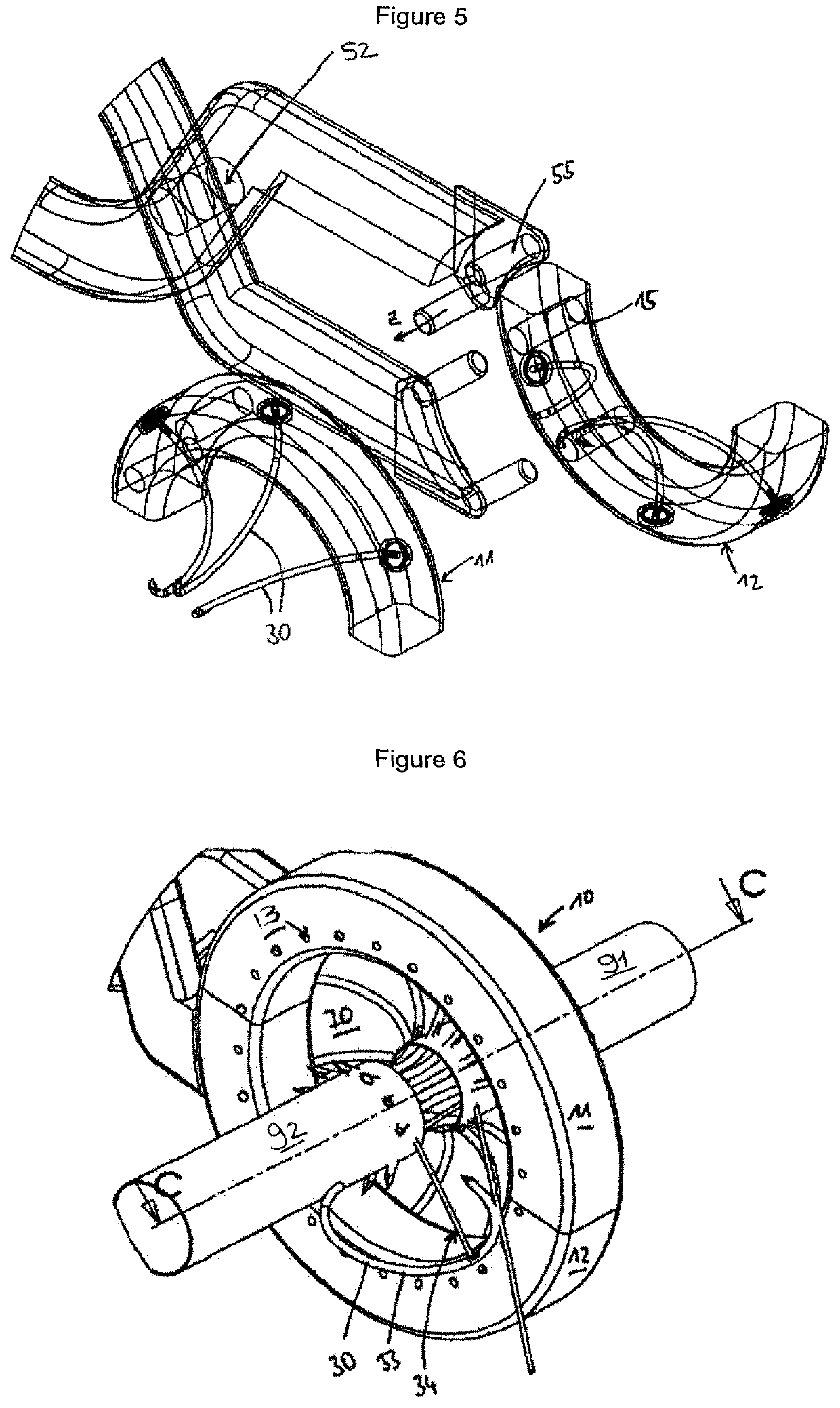 Device for communicably coupling a first and a second organ body