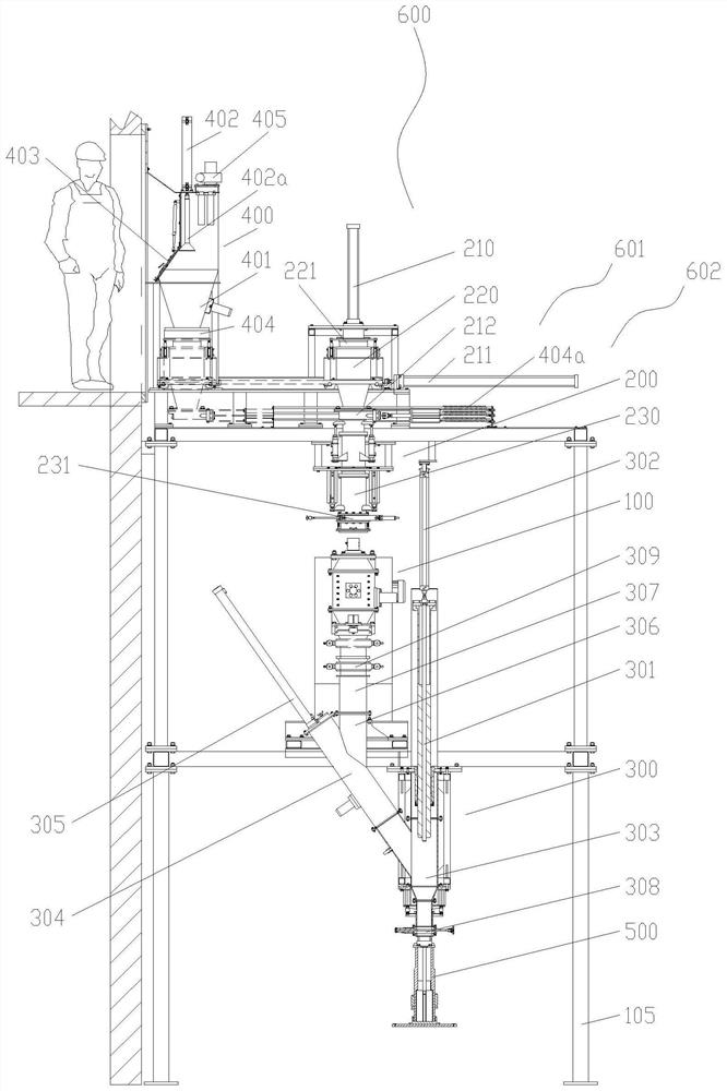 Automatic powder mixing and press-fitting production line