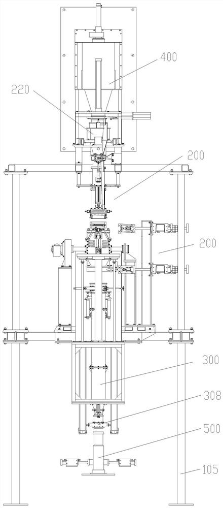 Automatic powder mixing and press-fitting production line