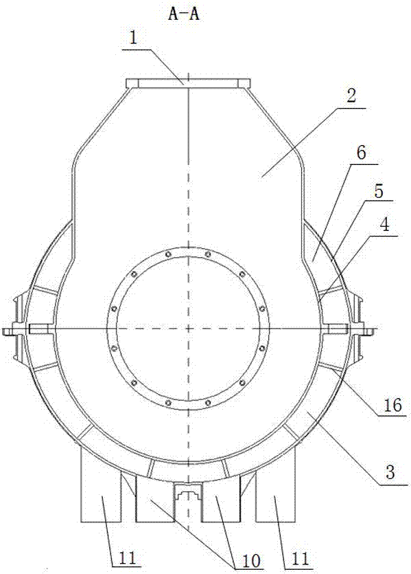 An integral double-layer low-pressure inner cylinder of a steam turbine