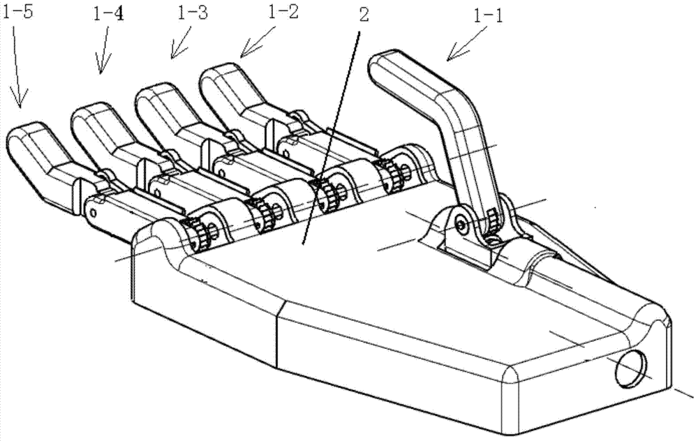 Mechanical simulated hand with multi-degree of freedom