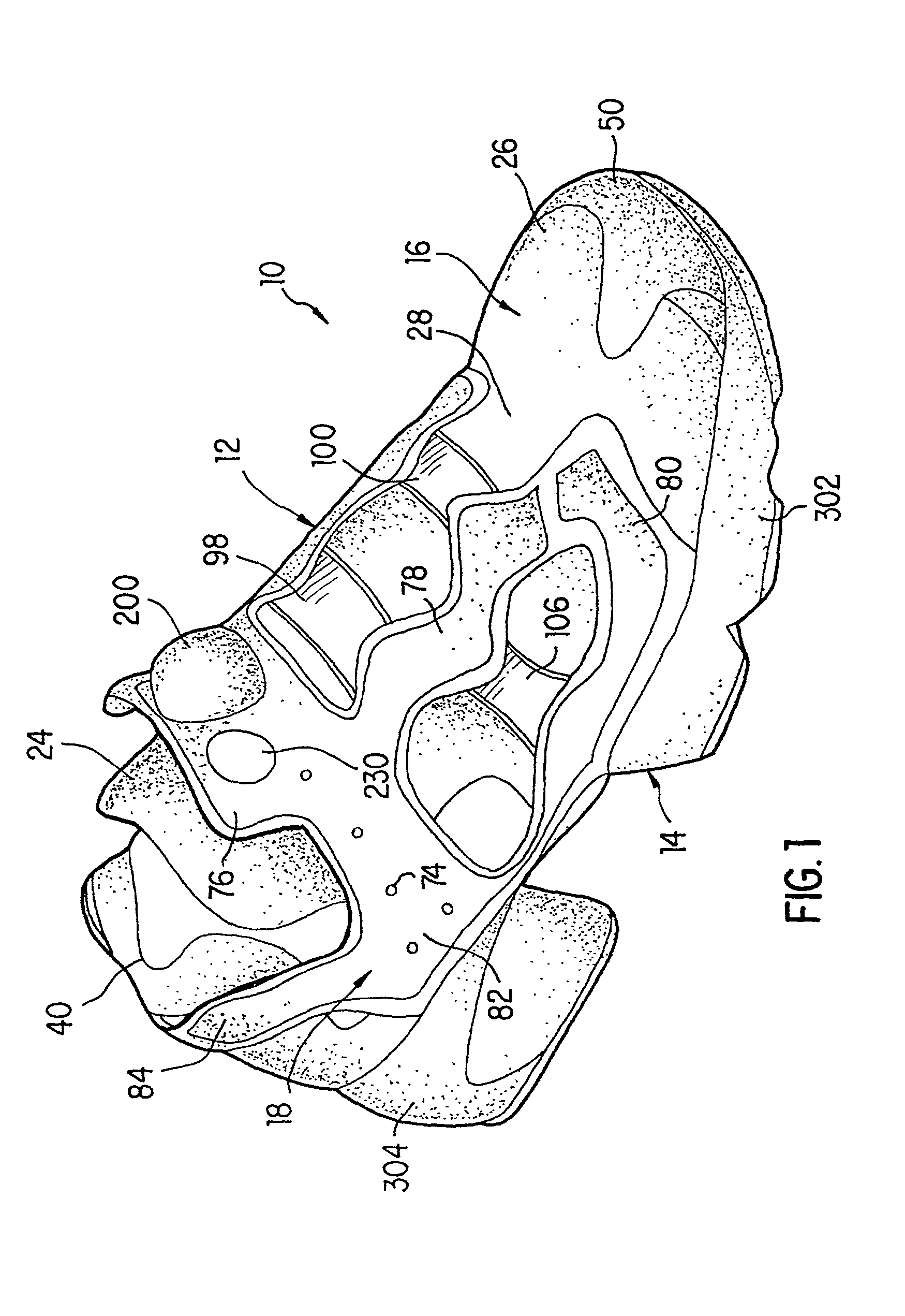 Athletic shoe construction