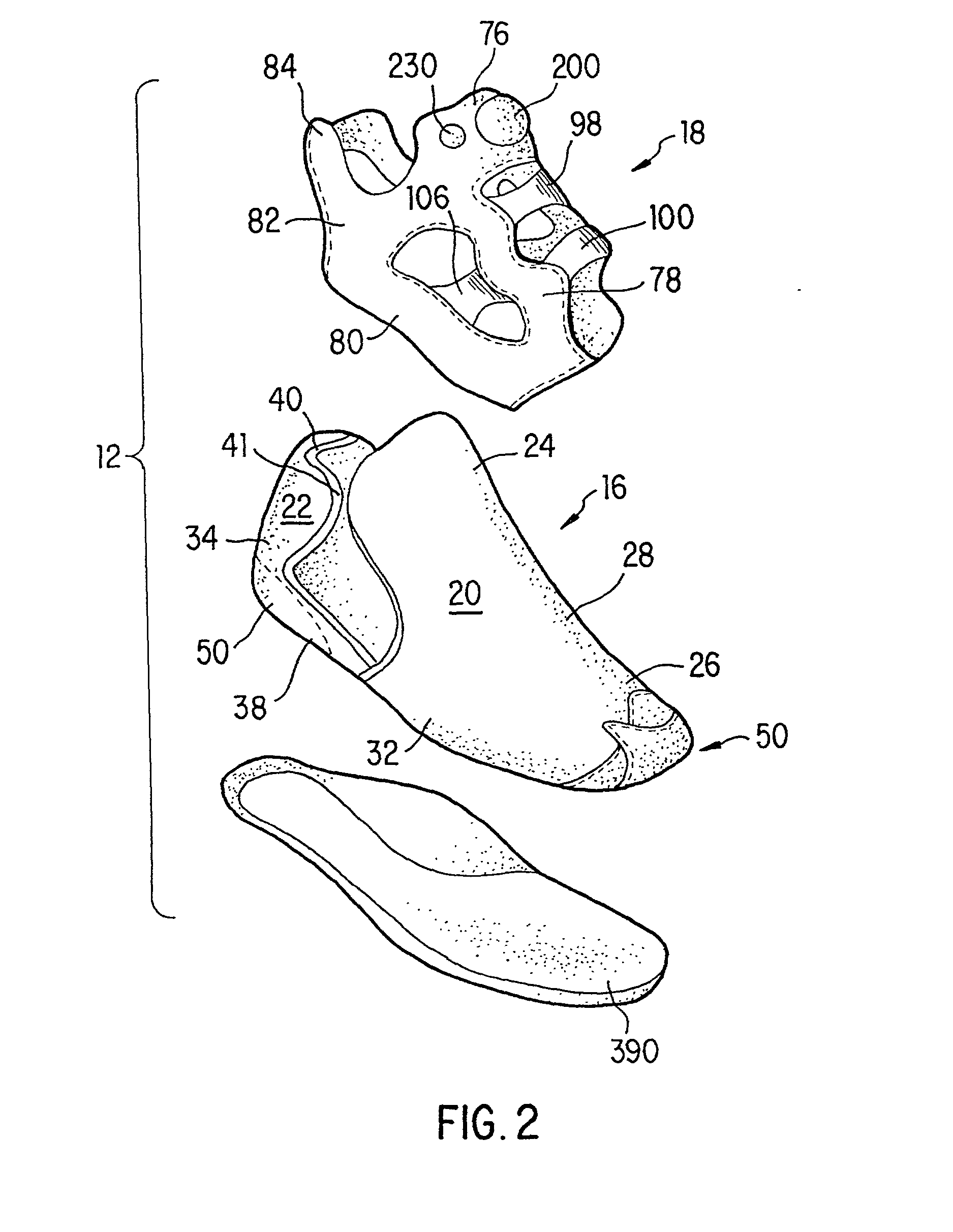 Athletic shoe construction