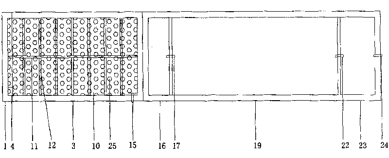 Stereo artificial wetland system for treating sewage