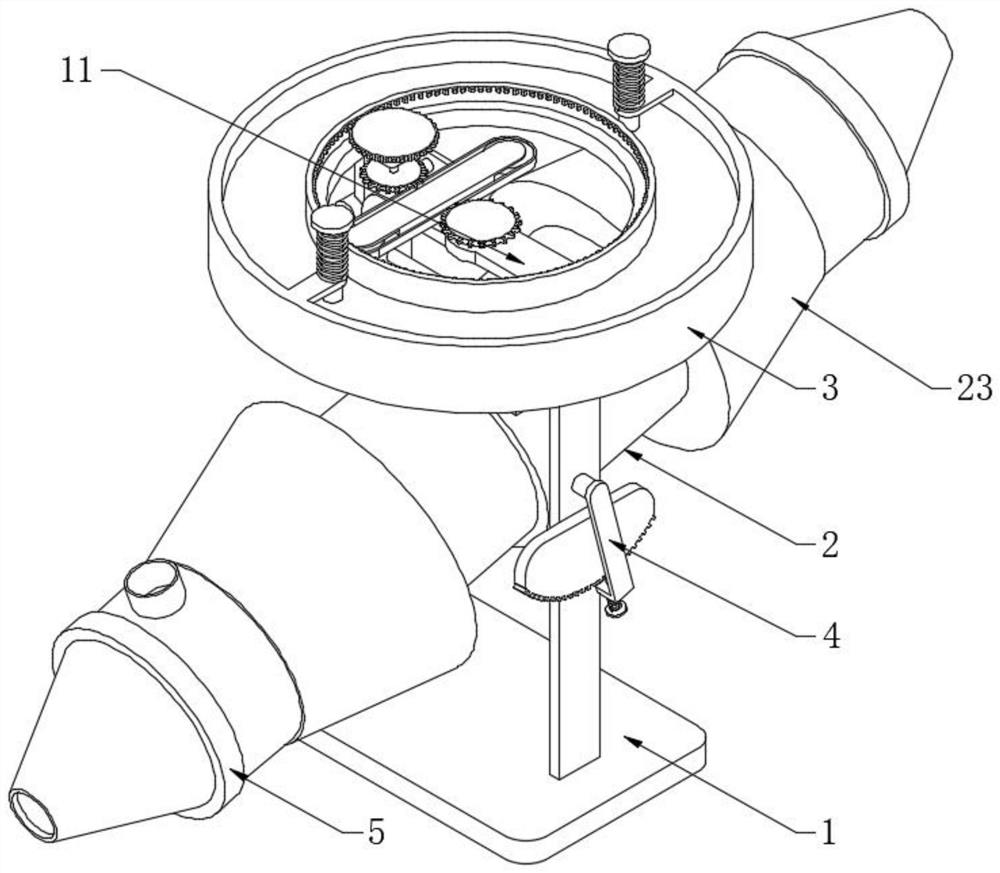 Drum-type chemical raw material screening device with speed regulation function