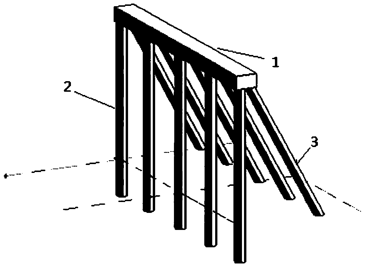 A stability and deformation control structure and construction method of a high-fill embankment near a mountain