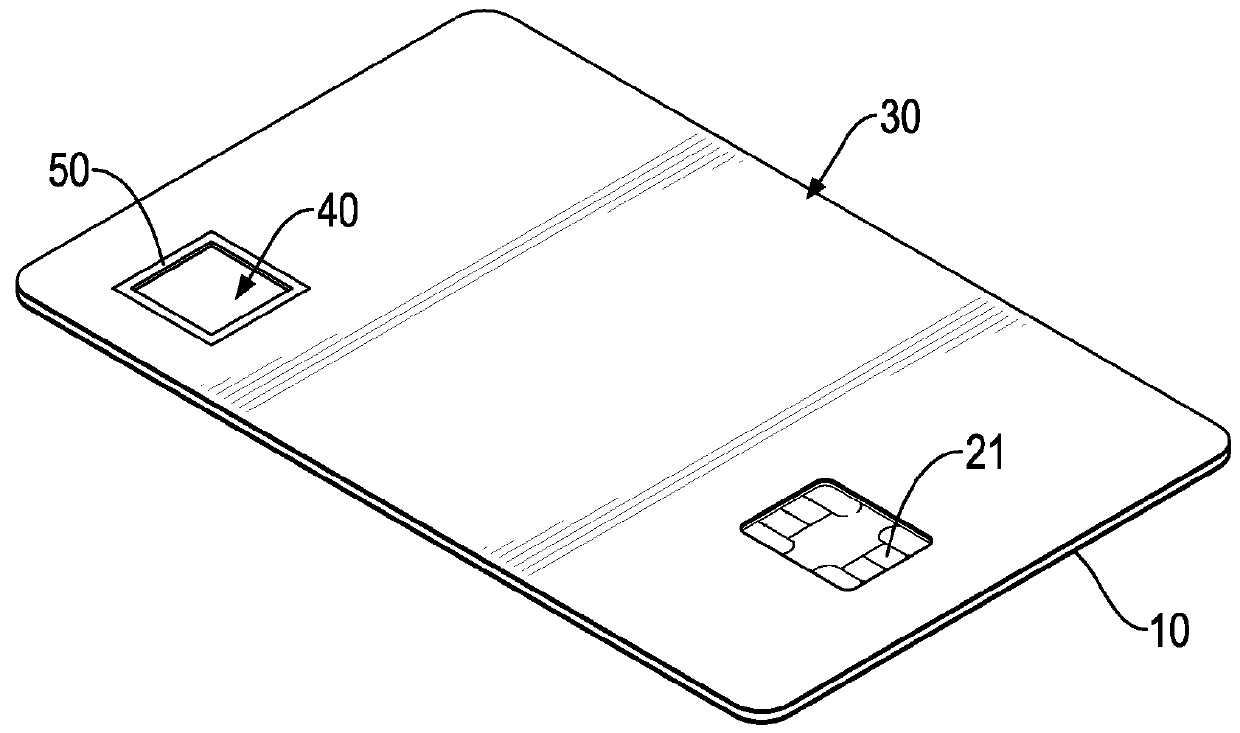 Smart card with a fingerprint identifying module