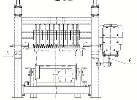 Bottom skin crushing mechanism for aerated concrete plate