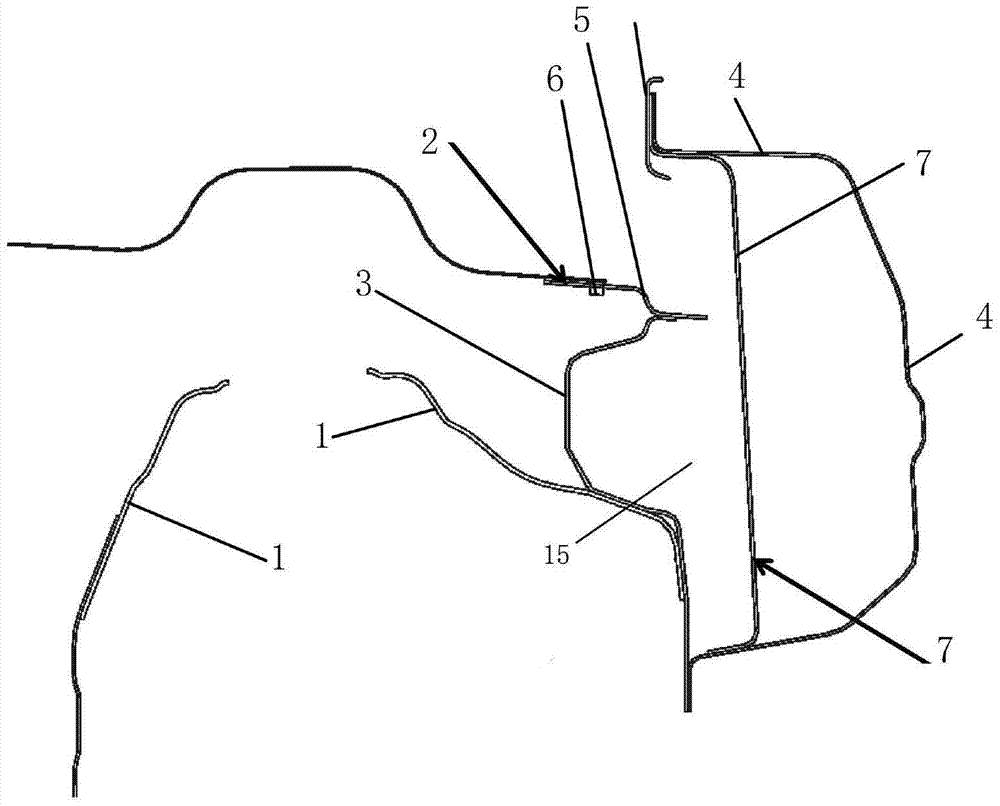 Automotive front cabin upper side beam assembly