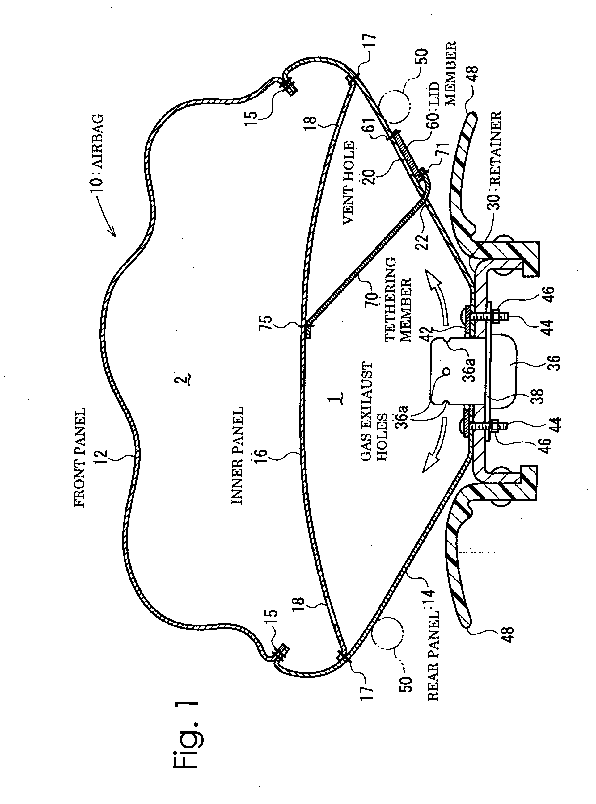 Airbag and airbag apparatus