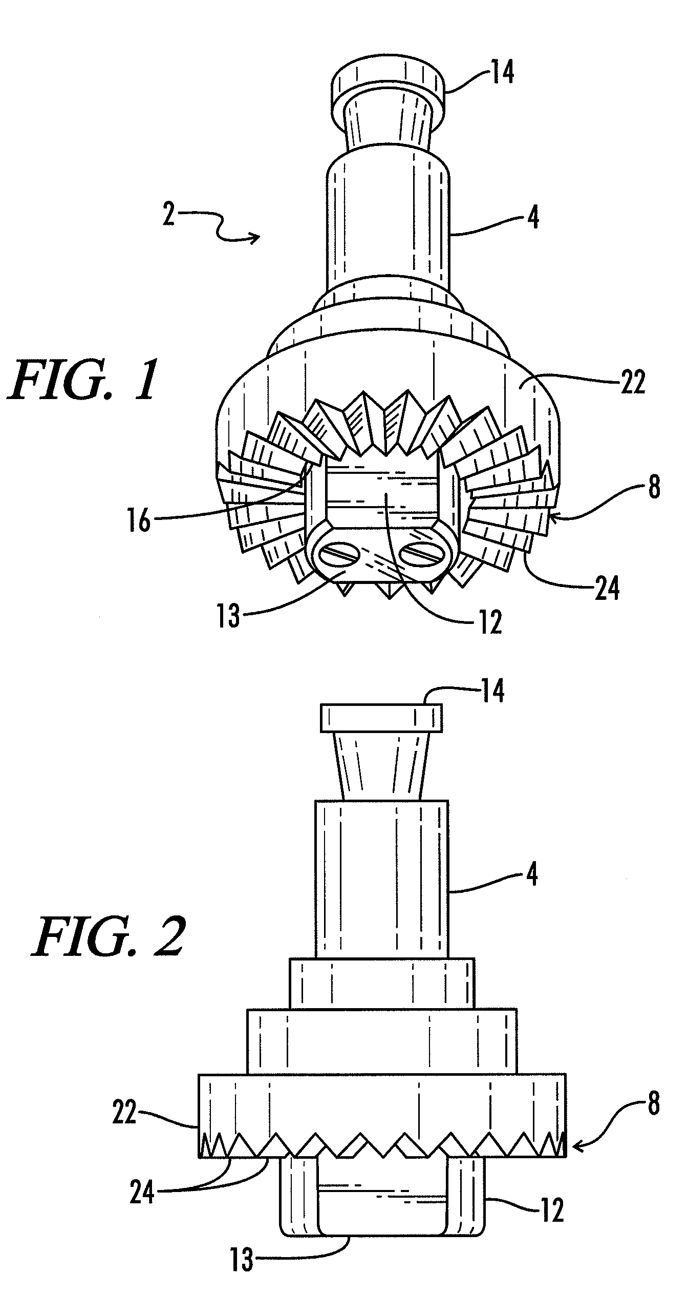 Flat cut bit for cranial perforator