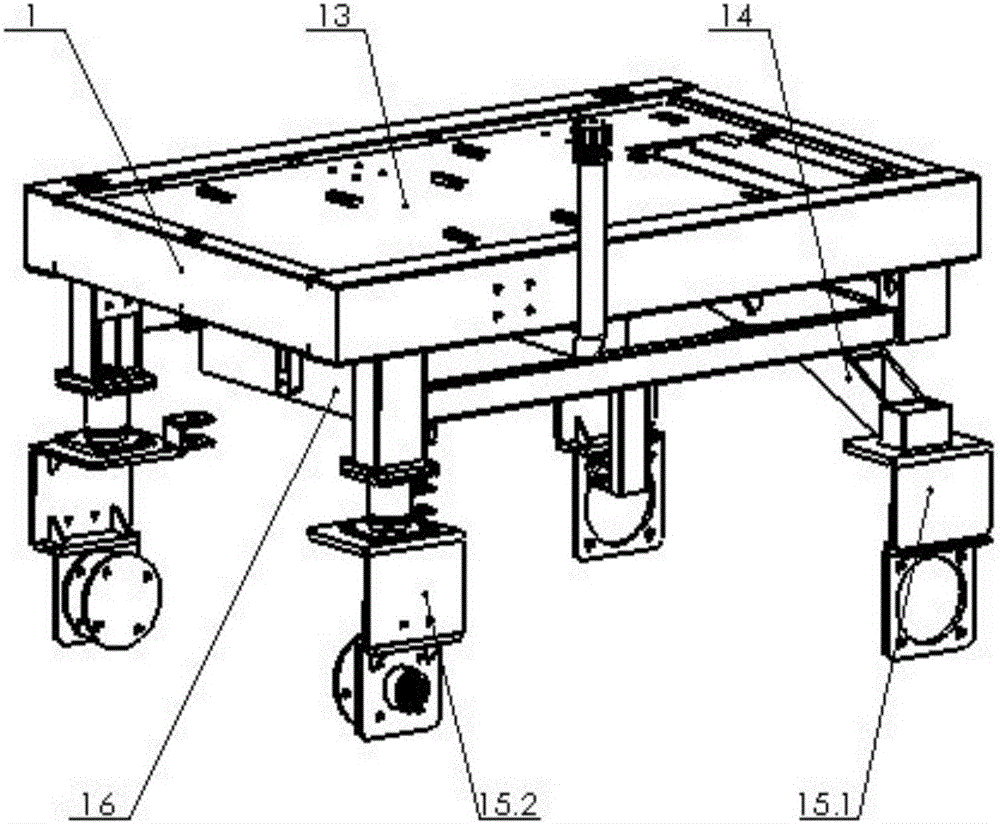 All hydraulic wheel type field information collecting platform