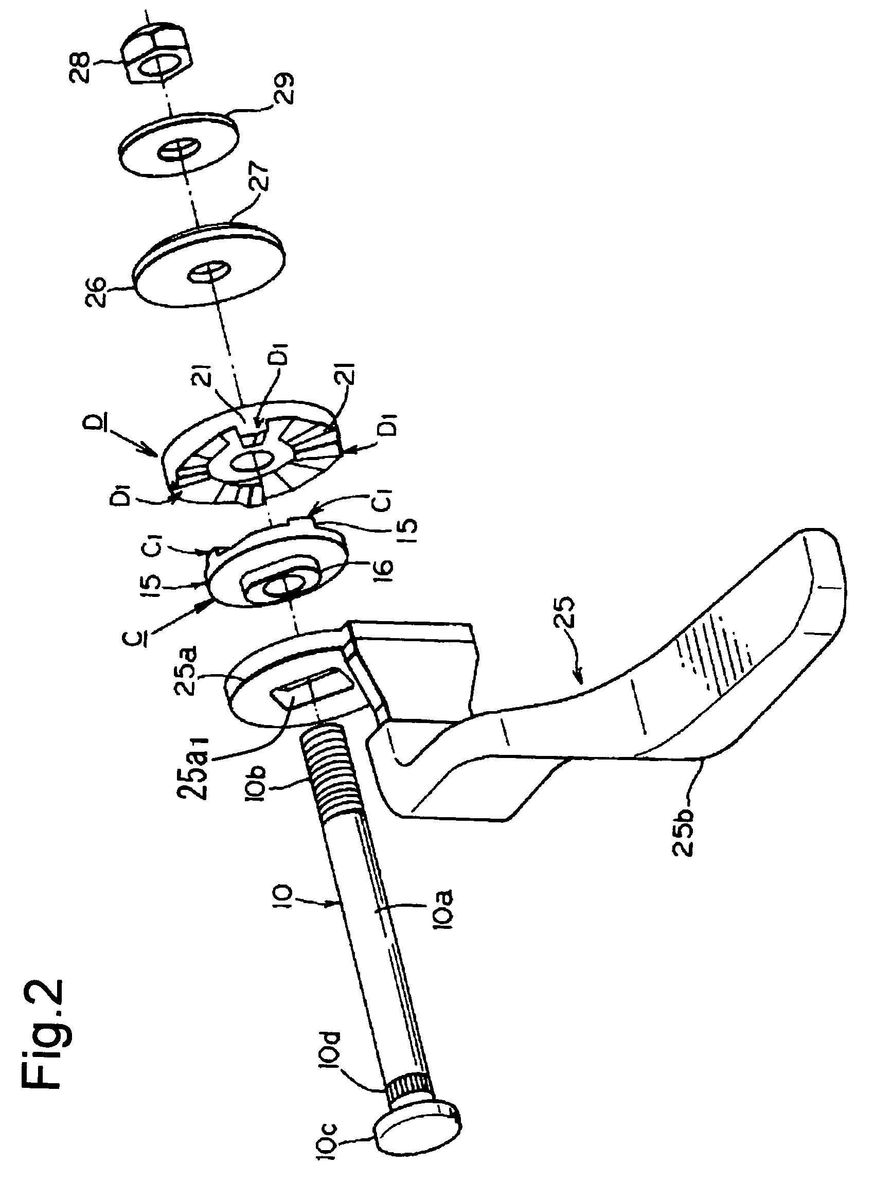 Fixing device for steering device