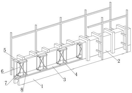 High-precision rail base for automobile production line