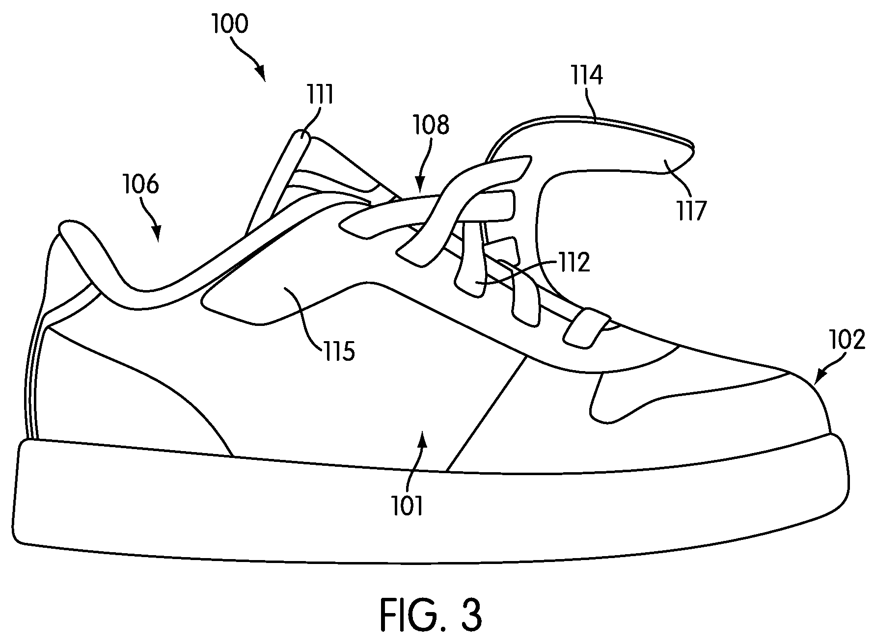 Article of footwear having removable eyelet portion