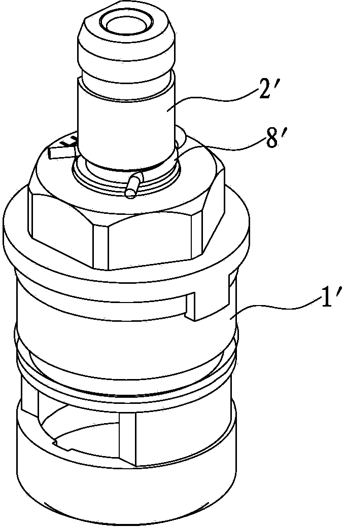 Single-water-path ceramic valve element structure