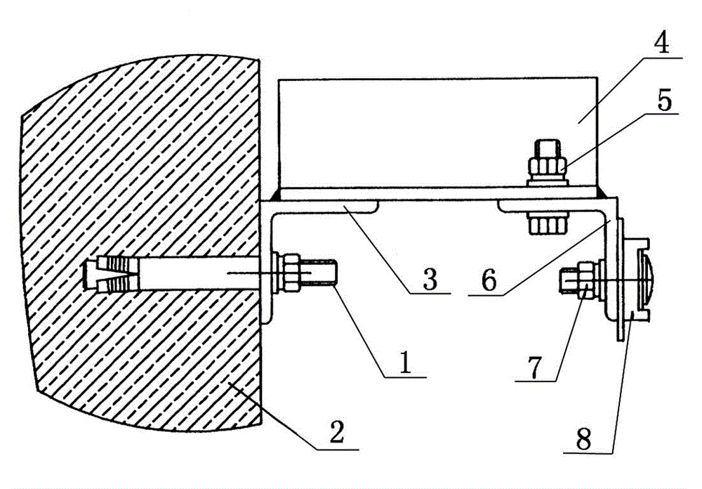 Car guide rail support