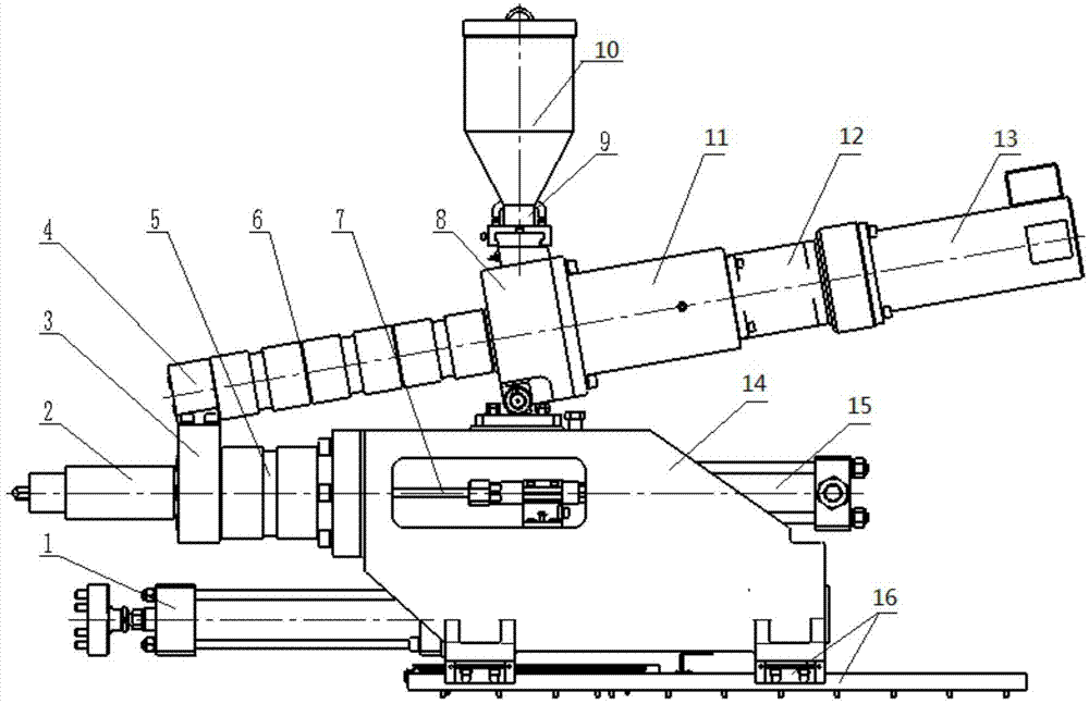 Injection molding machine microinjection device capable of realizing high-speed and high-precision injection