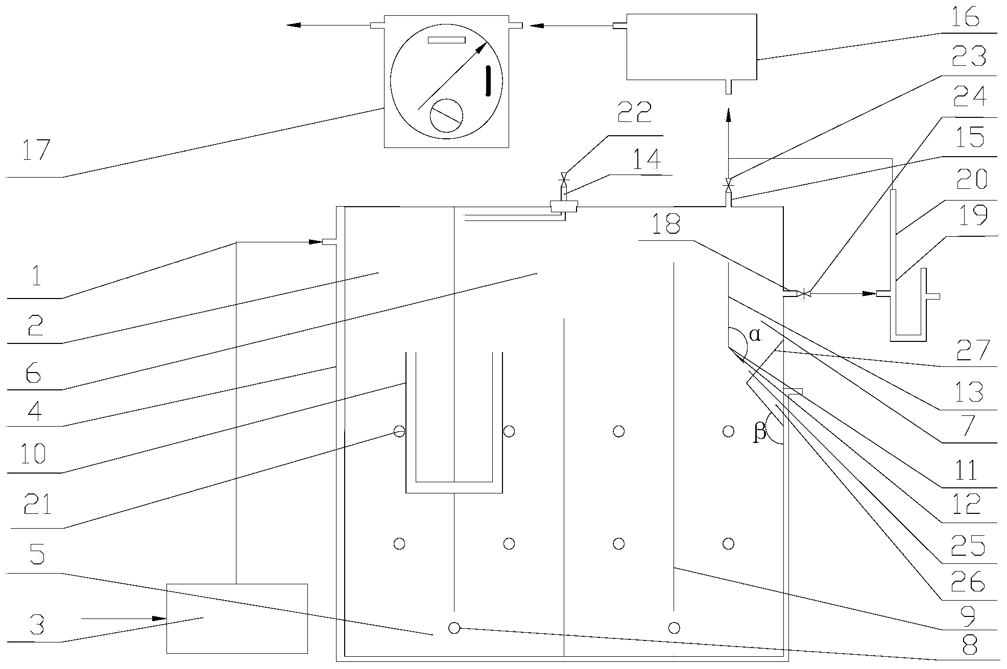 Self-mixing type anaerobic ammonia oxidation baffle plate reactor