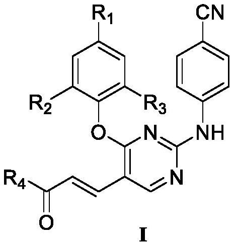 Diarylpyrimidine HIV-1 reverse transcriptase inhibitor containing trans-double bonds, and preparation method and application thereof