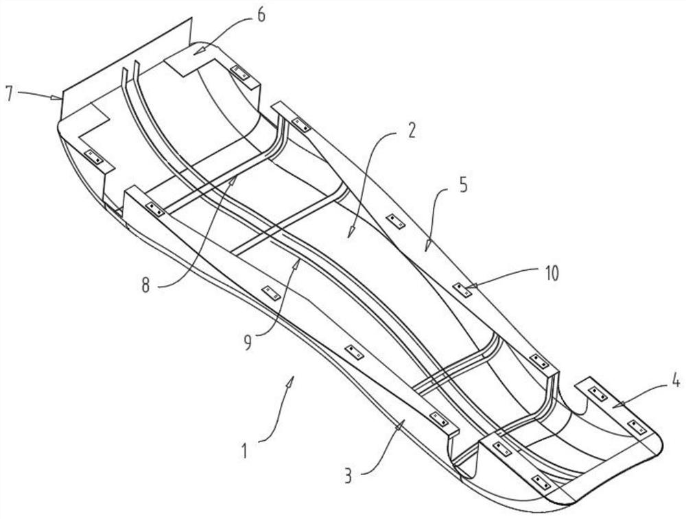 Boat type tractor hull installed on frame