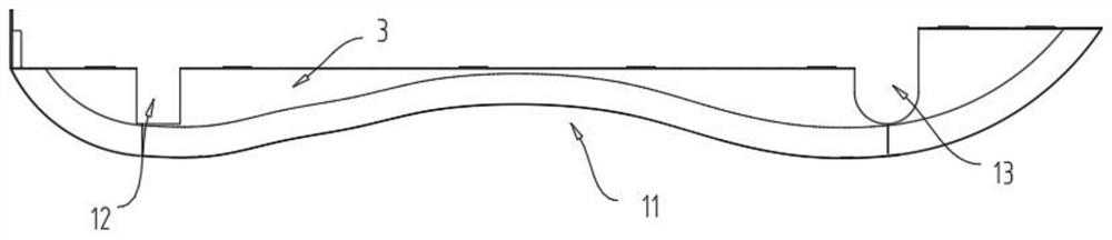 Boat type tractor hull installed on frame