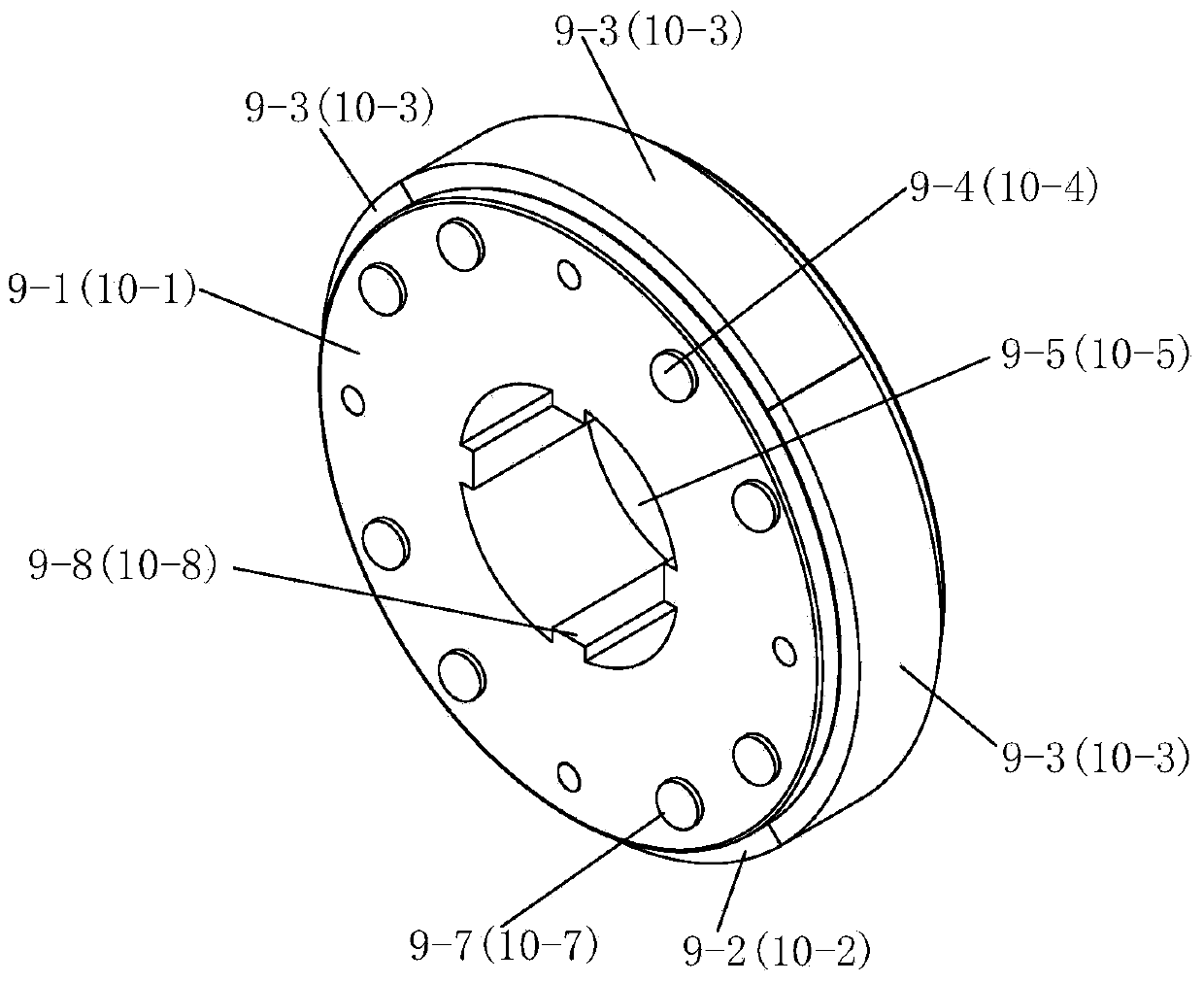 Processing equipment for supporting sleeve of wall pull screw