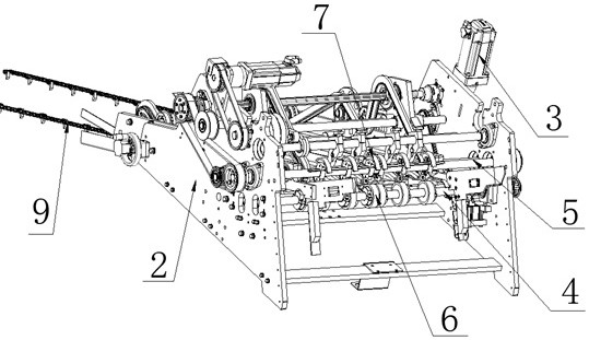 Paperboard taking and conveying mechanism