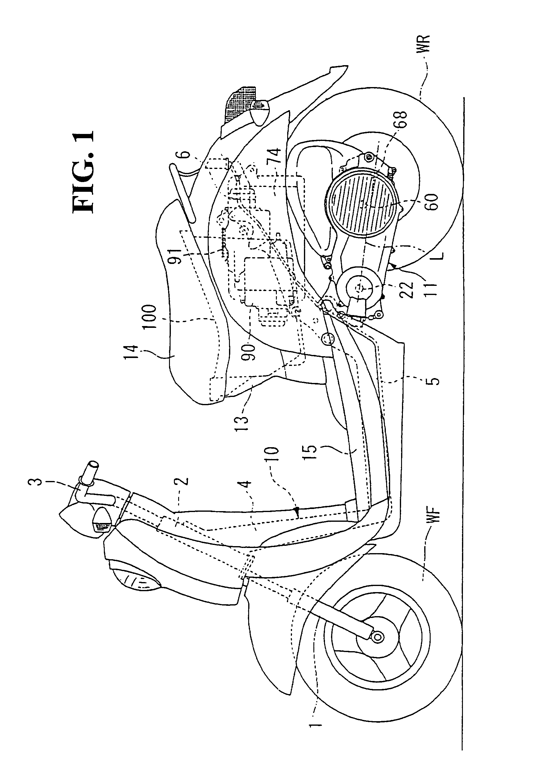 Power unit structure for hybrid vehicle