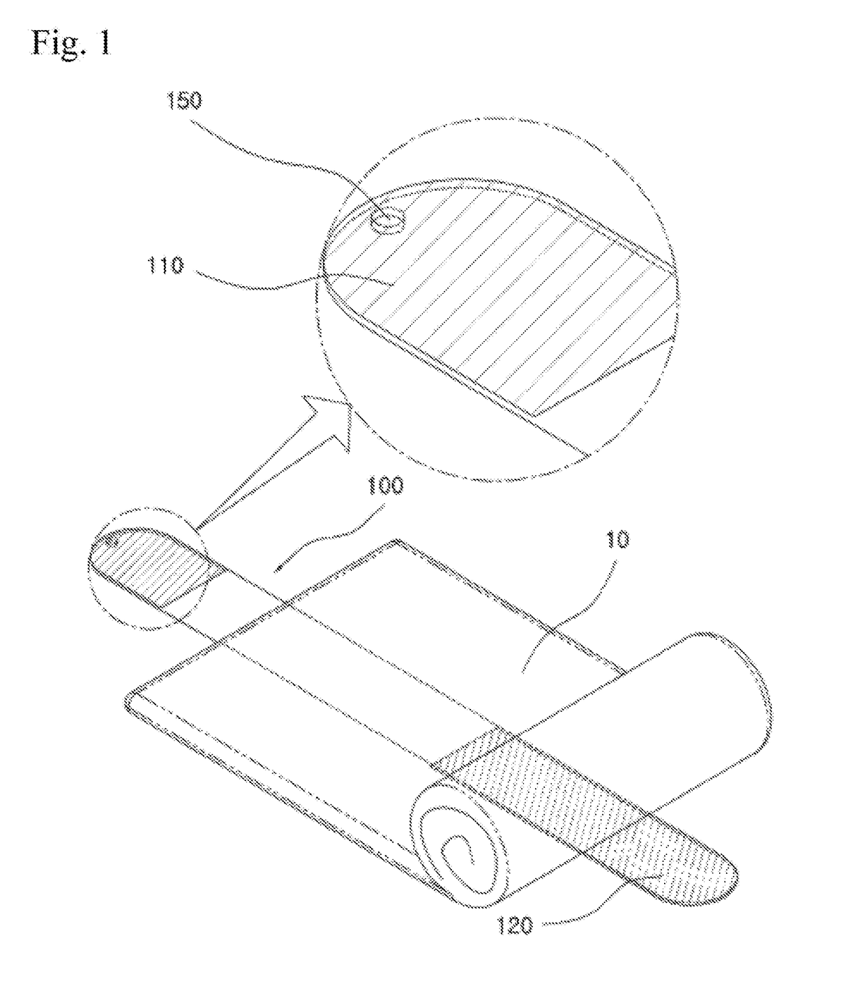 Rolling band for wrapping clothing