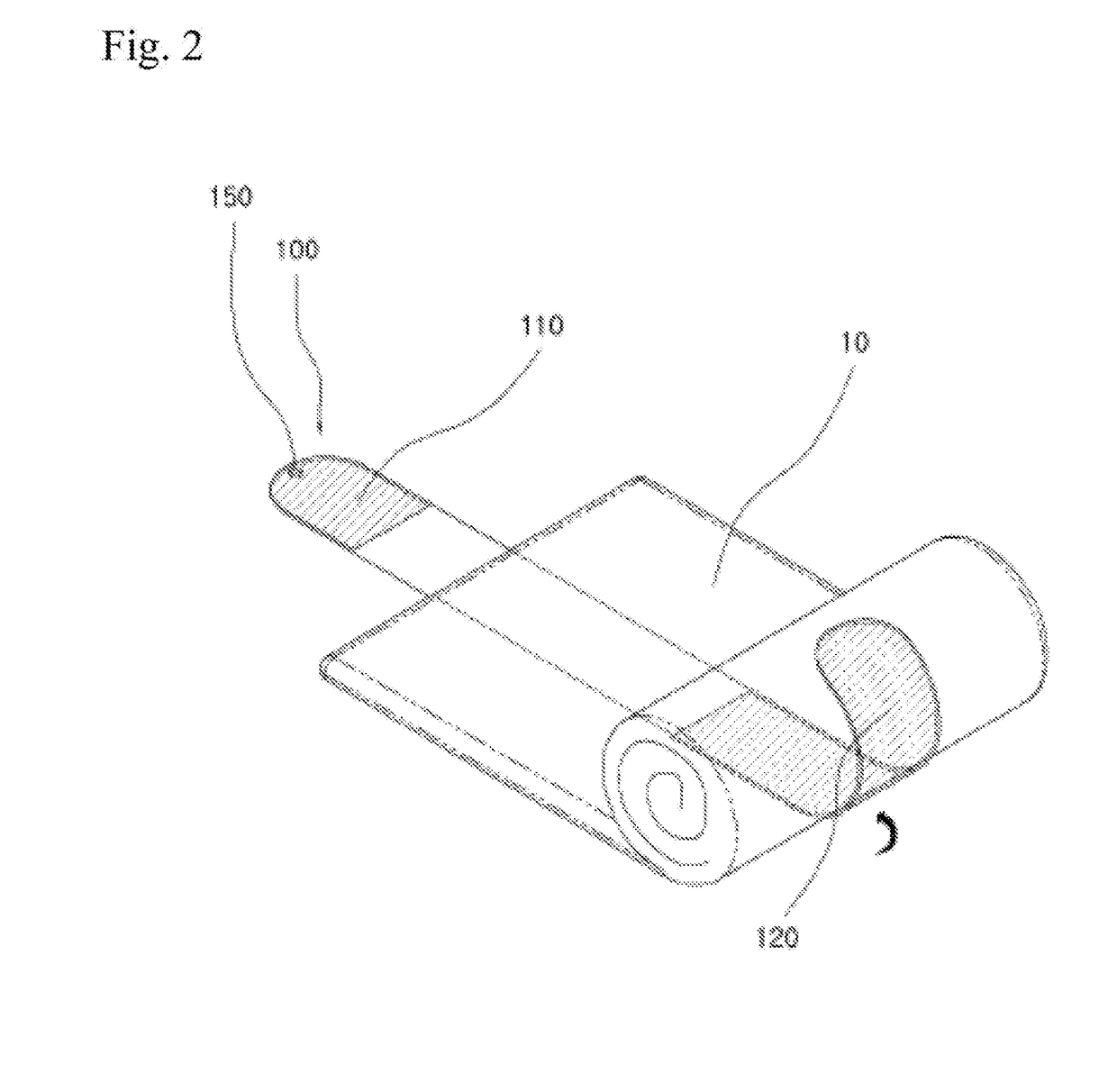 Rolling band for wrapping clothing