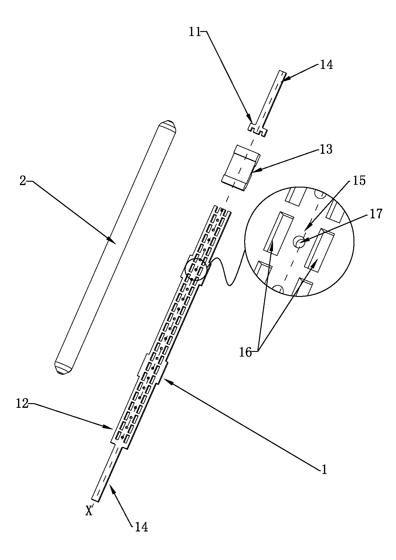 LED substrate for LED light bar and LED light bar with large light emitting angle