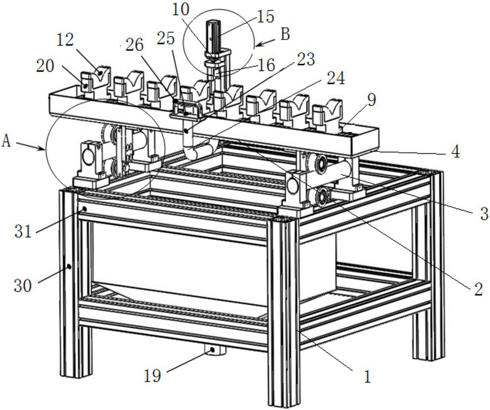 Slidable supporting device used for optical fiber preform cutting apparatus