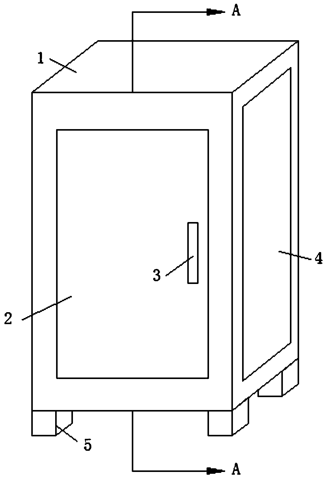 An electric cabinet with an energy-saving lamp and a safety protection structure for easy work