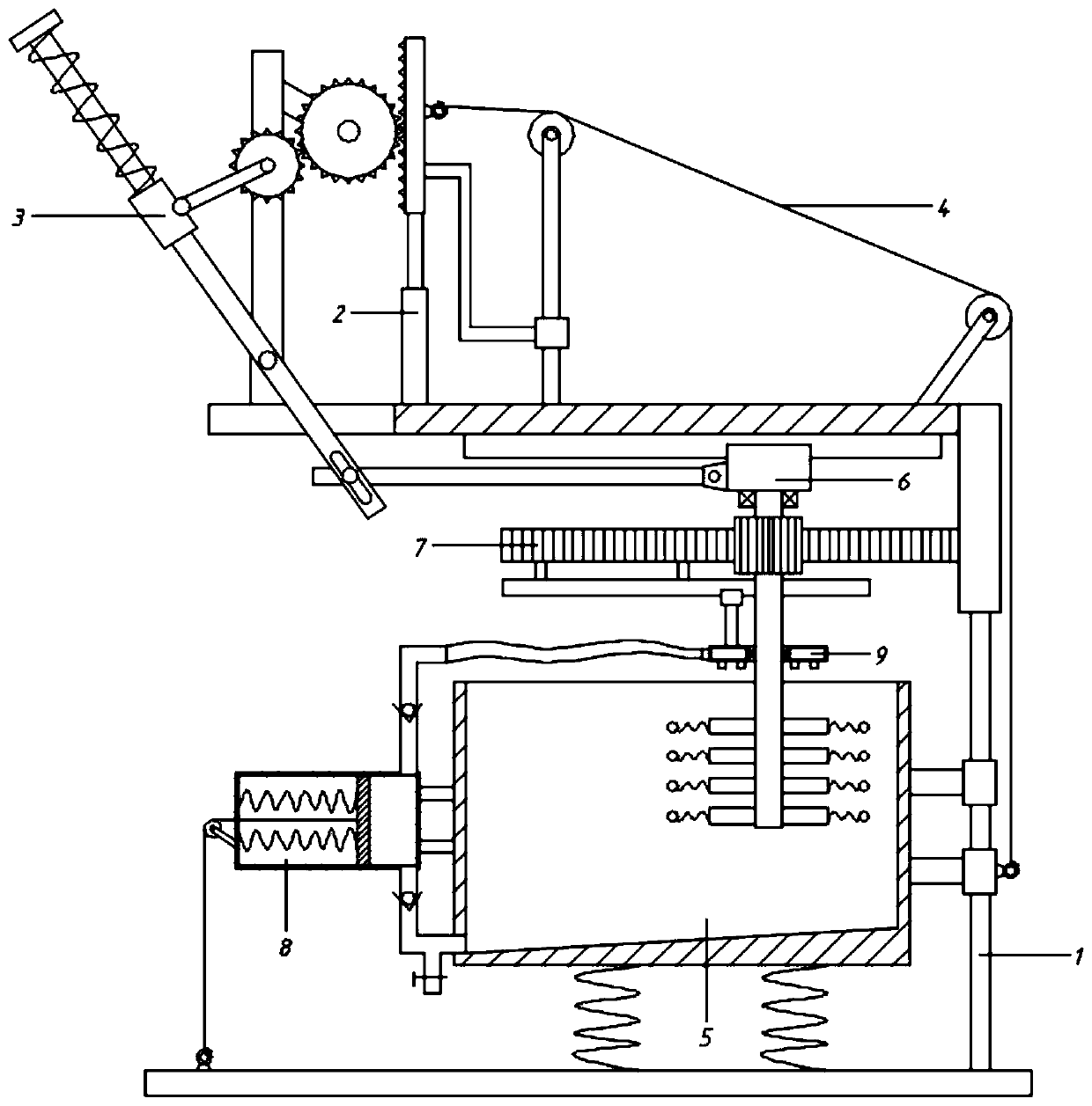 High-uniformity blending device for enzyme milk tea production