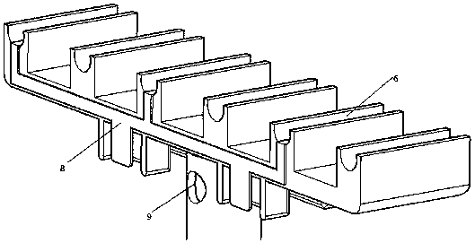 Row-shaped electric shock electrode for electric-shock type bird repelling device