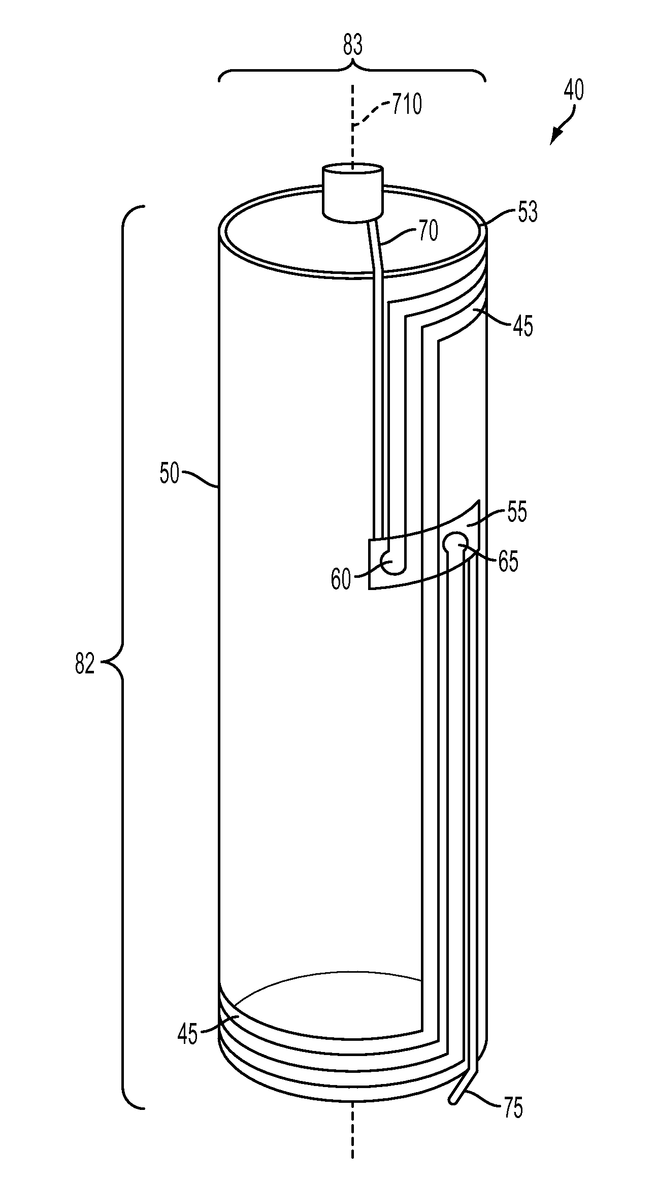 Omni-directional antenna for a cylindrical body