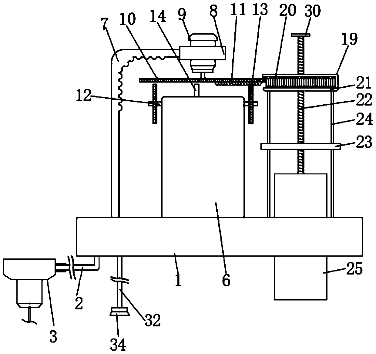 Bedside digestive endoscope pretreatment cleaning and disinfecting device