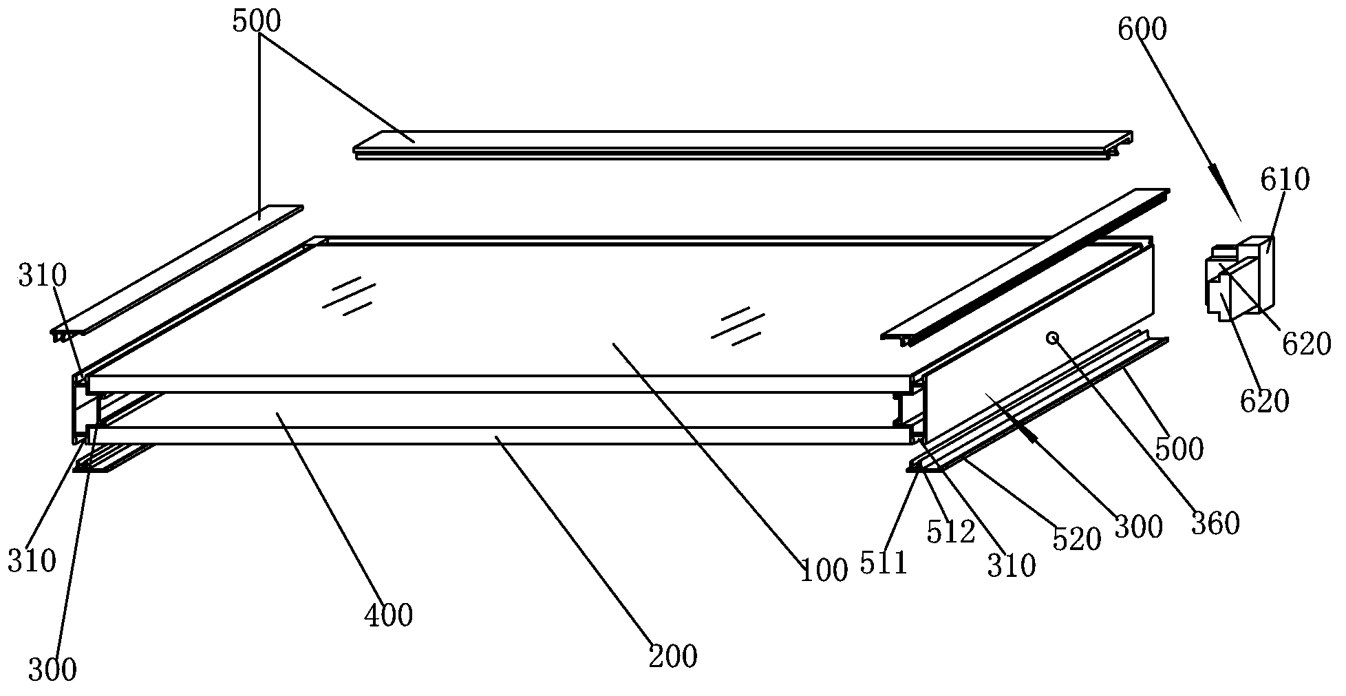 Hollow built-in shutter glass window