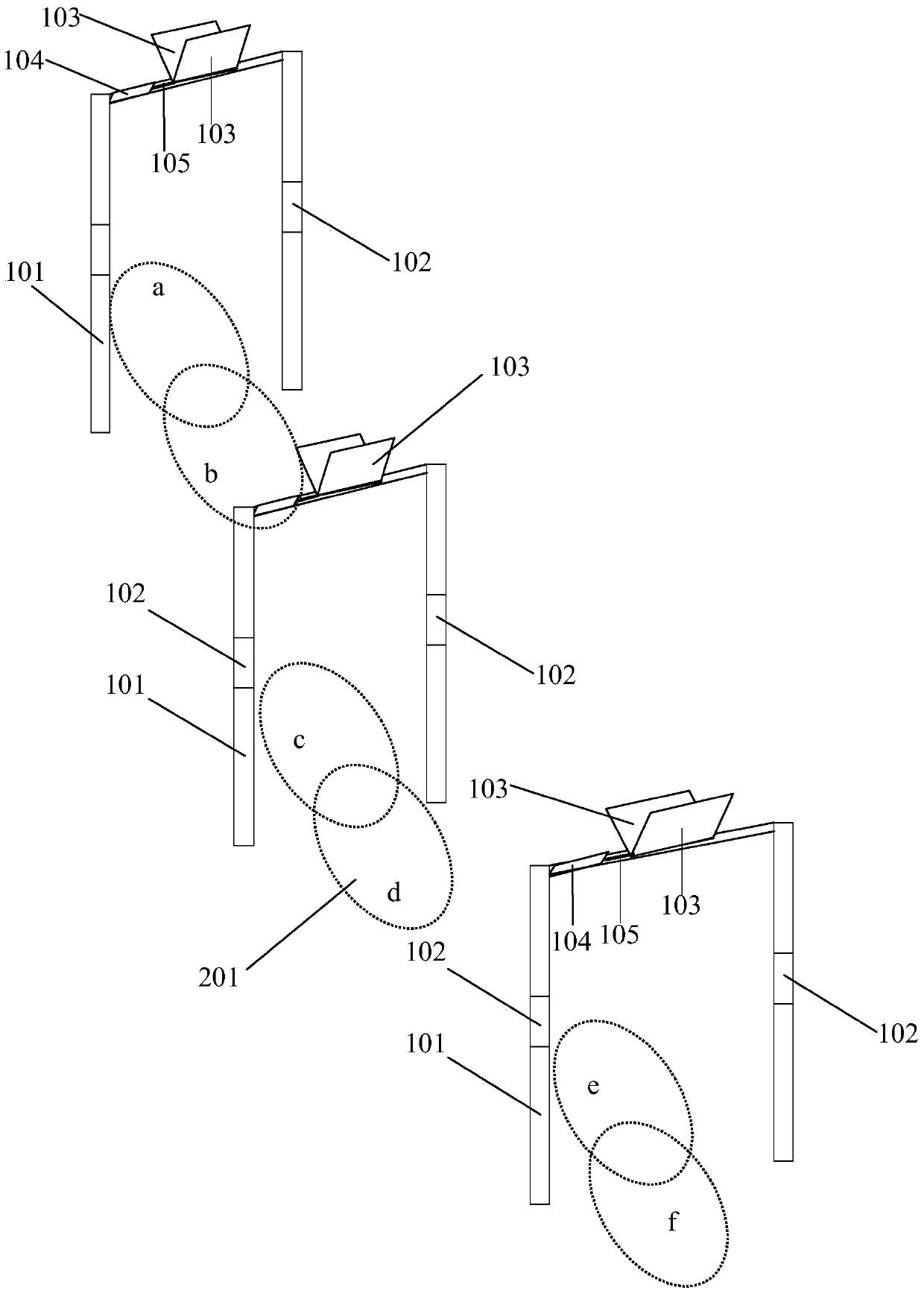 A directional monitoring system with radio frequency signal identification