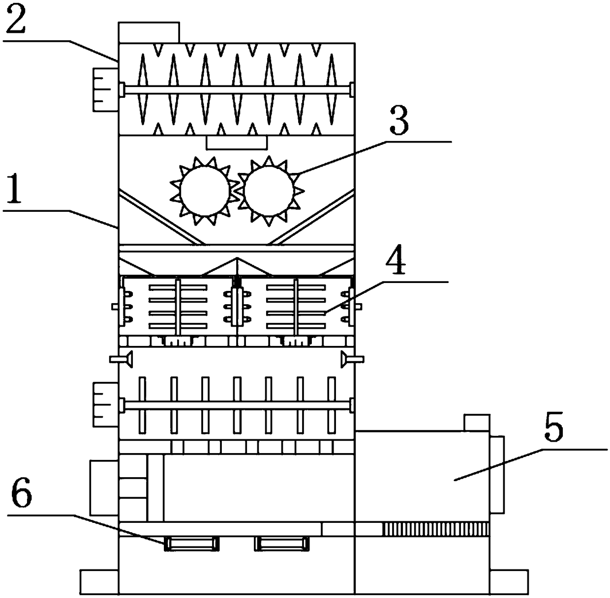 Medical waste treatment device with good crushing effects