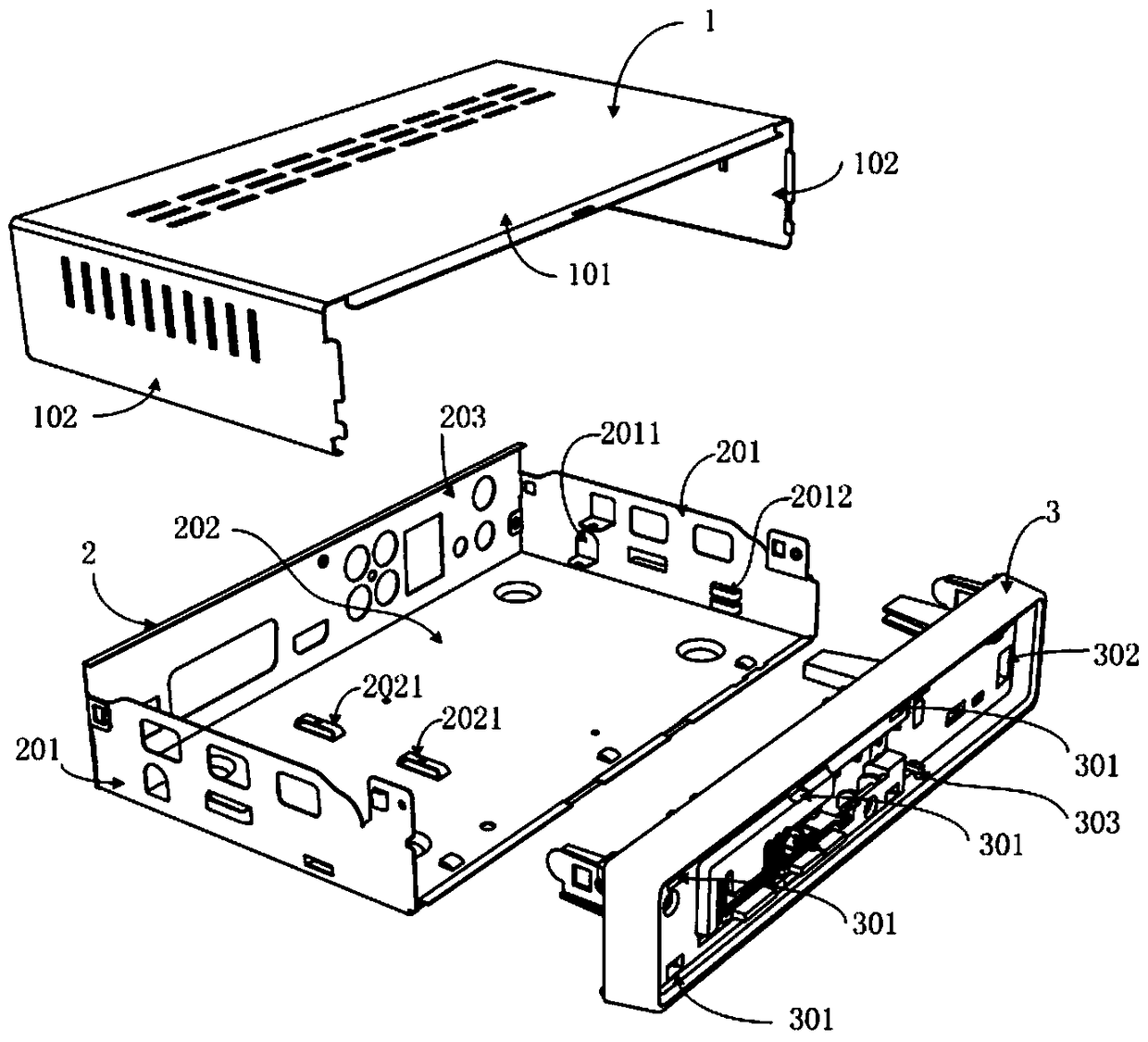 Set-top box shell and set-top box