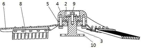 Cleaning vane wheel and unpowered locomotive radiator automatic heat dissipation cleaning device